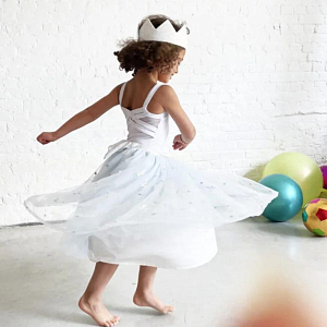 Юбка длинная Рататам (Ratatam) "Лед", голубой иней, 4-10 лет